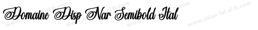 Domaine Disp Nar Semibold Italic字体转换